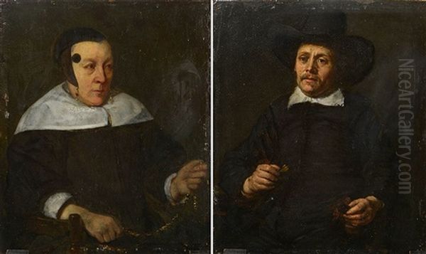 Portrait D"un Gentilhomme; Portrait D"une Dame De Qualite (2 Works) - view 1