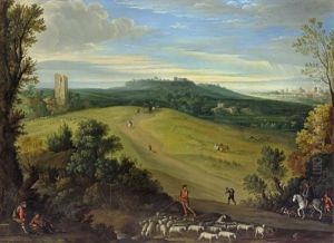 Vue Des Environs De Rome, Des Bergers Au Premier Plan