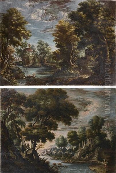 Paysages Lacustres (pair) - view 1