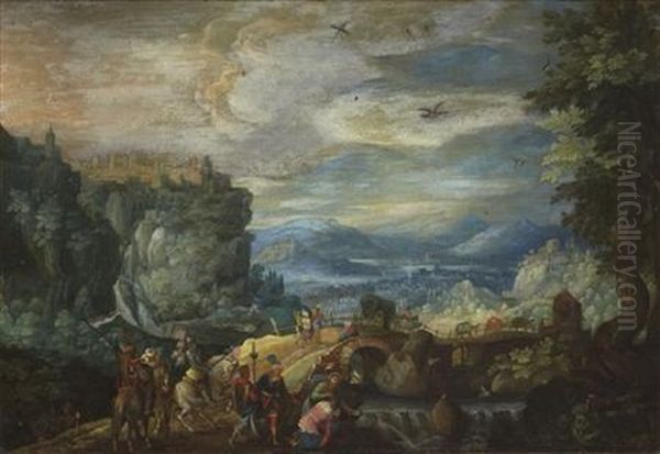 A Wooded River Landscape With Figure Being Baptised - view 1