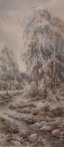 Tree Lined Riverlandscapes by Charles Frederick Allbon
