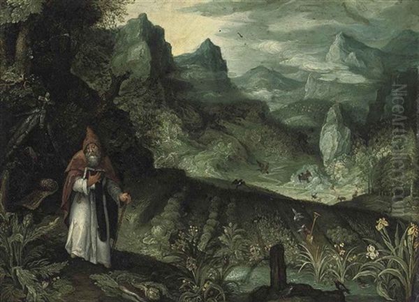 An Extensive Landscape With Saint Anthony Abbot Before His Field Of Crops - view 1