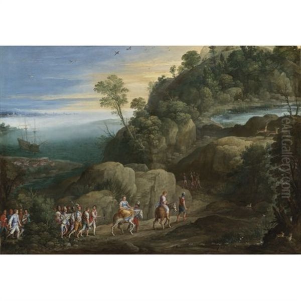 An Extensive Landscape With Scenes From The Historiae Aethiopica - view 1