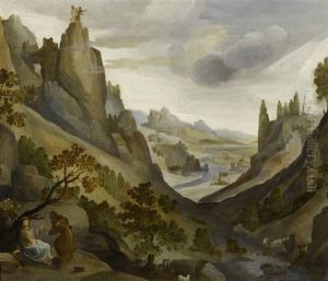Landschaft Mit Rastendem Christus