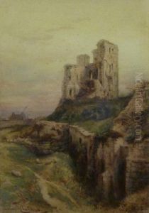'scarborough' Castle From The North Side by Charles Frederick Allbon