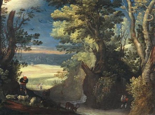 Waldlandschaft Mit Schafhirt - view 1