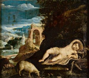 Landschaft Mit Schlafendem Johannesknaben by Paul Bril