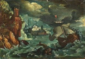 Seesturm Mit Der Opferung Des Jonas