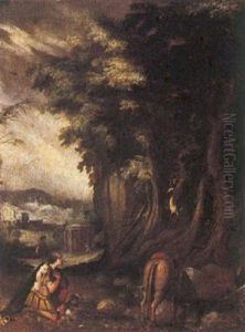 Conversione Di Sant' Eustachio by Paul Bril