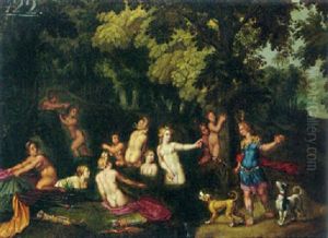 Diana And Actaeon by Paul Bril