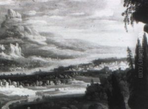 An Extensive Italianate River Landscape by Paul Bril