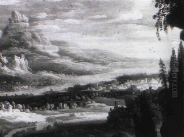 Extensive Italianate River Landscape - view 1