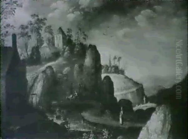 Gebirgslandschaft Mit Einer Muhle - view 1