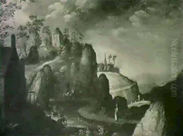 Gebirgslandschaft Mit Einer Muhle. - view 1