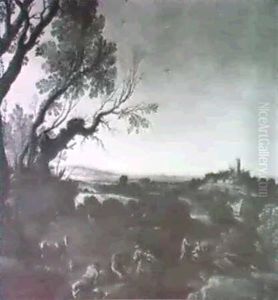Paesaggio Con Pastori E Mer- Cante