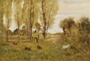 Tree Landscape With Cows Tree Landscape With Cows