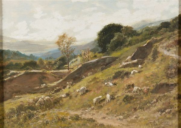 Landschaft Mit Weidenden Schafen - view 1