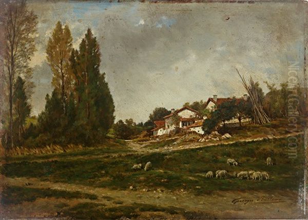Landschaft Mit Weidenden Schafen Und Gehoft - view 1