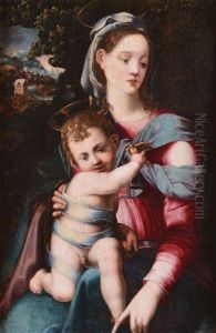 Madonna Con Il Bambin Gesu by Francesco del Brina