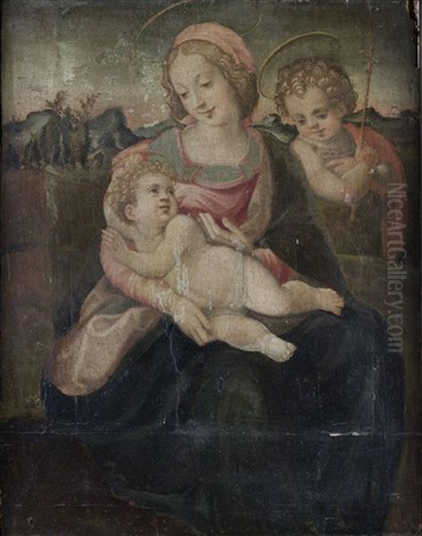 The Madonna And Child With The Infant Saint John The Baptist Before An Open Landscape - view 1