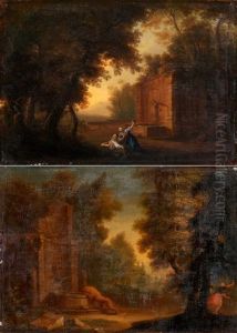 Pendants: Landschaften Mit Mythologischer Staffage by Philipp Hieronymus Brinckmann