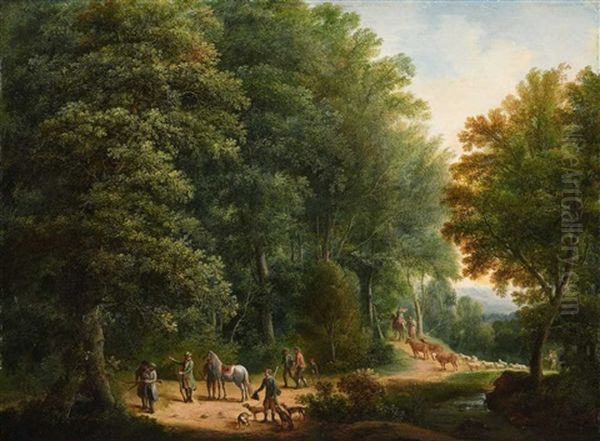 Landscape With Huntsmen - view 1