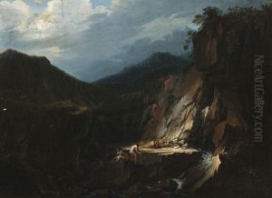 Felslandschaft Mit Badenden
