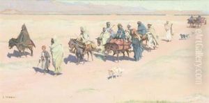 Caravane Dans Le Desert by Louis-Edouard Brindeau de Jarny
