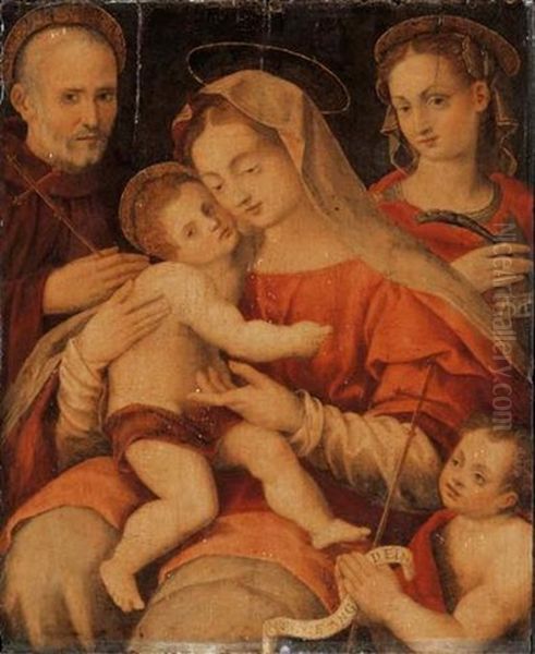 The Madonna And Child With Saints John Gualberto, Catherine Of Alexandria And The Youthful Baptist - view 1