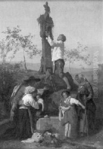 Decorating The Shrine by Brion, Gustave