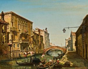 Venezianischer Kanal by Anton Brioschi
