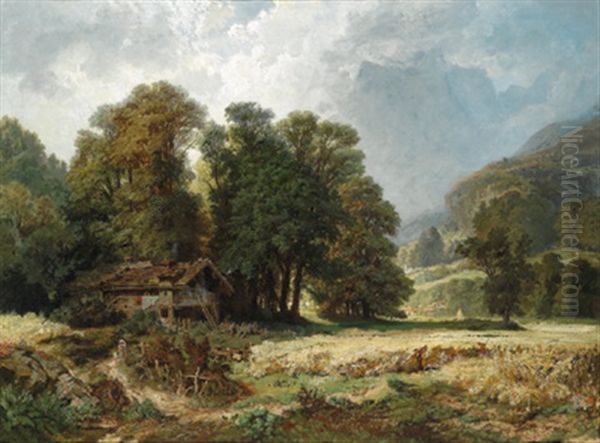 Landschaft Mit Bauern Bei Der Ernte - view 1