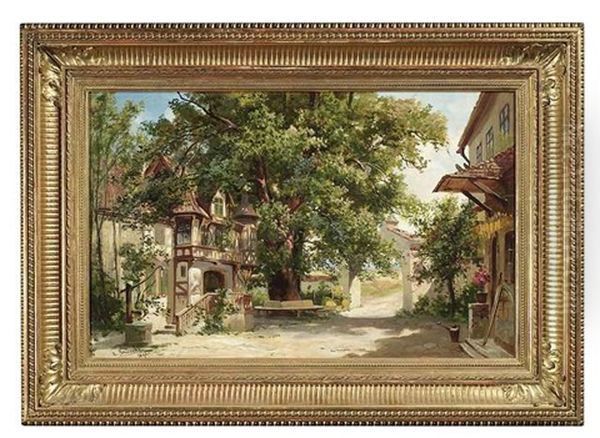 Sommerlicher Gutshof Mit Einem Fachwerkhaus - view 1