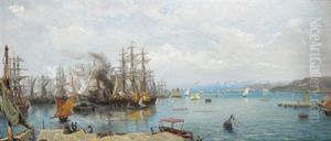 Hafen Von Triest by Carlo Brioschi