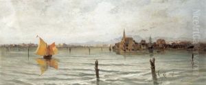 Blick Vom Lido Auf Venedig