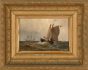 A Small Vessel Battling Swells A Small Vessel Battling Swells