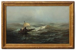 Life Raft Sailing For Rescue In Stormy Seas