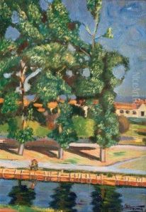 Paysage Au Pecheur by Ludovic Alleaume