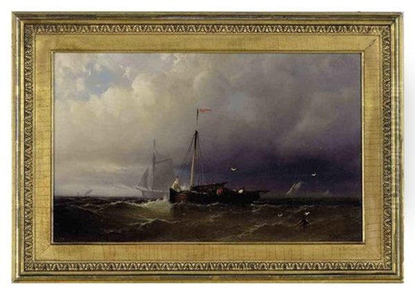 A Fishing Vessel At Sea - view 1