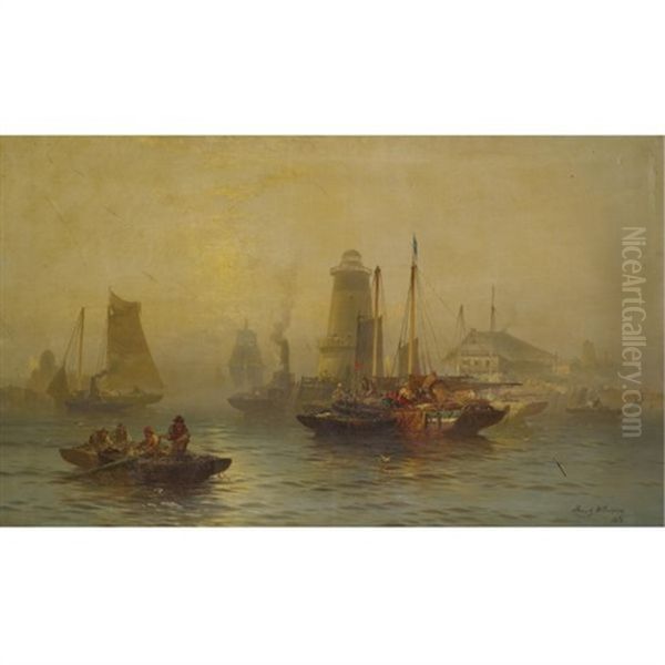 Fishing Boats In A Calm, Coast Of Maine - view 1