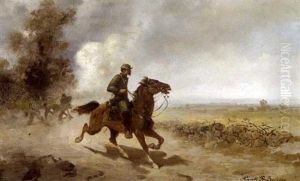 At Battle, Civil War by Franklin Dullin Briscoe