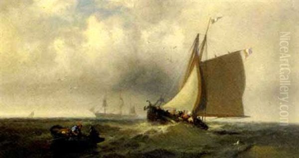 Fishing Boats And Other Ships On The High Seas - view 1