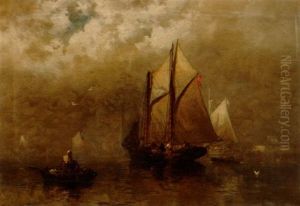 Foggy Morning On The Hudson by Franklin Dullin Briscoe