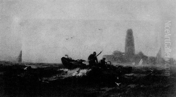 Fishing Boat Off The Shore - view 1