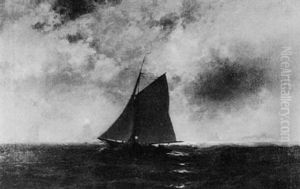 Moonlight Marine Scene by Franklin Dullin Briscoe