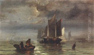 Moonlight, New York Bay by Franklin Dullin Briscoe
