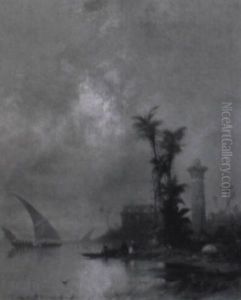 Island Of Philae On The Nile by Franklin Dullin Briscoe
