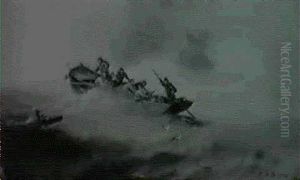 Sailors Caught In Gale by Franklin Dullin Briscoe