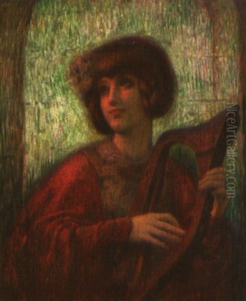 Femme A La Harpe - view 1