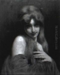 Madchen Mit Entbloster Schulter by Gustave Brisgand